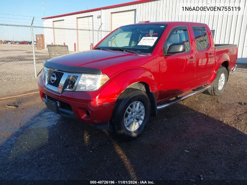 2014 Nissan Frontier Sv VIN: 1N6AD0EV0EN755119 Lot: 40726196