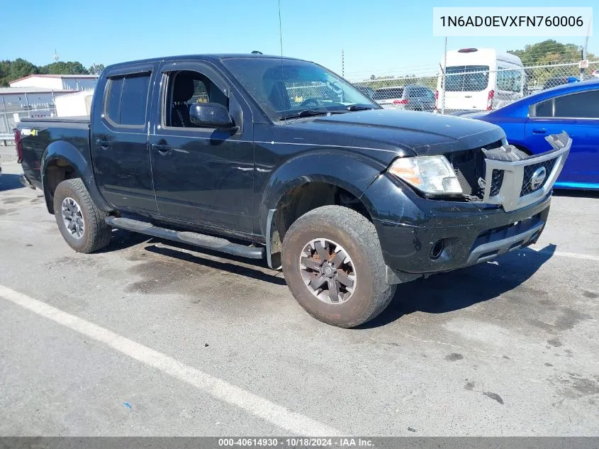 2015 Nissan Frontier Pro-4X VIN: 1N6AD0EVXFN760006 Lot: 40614930