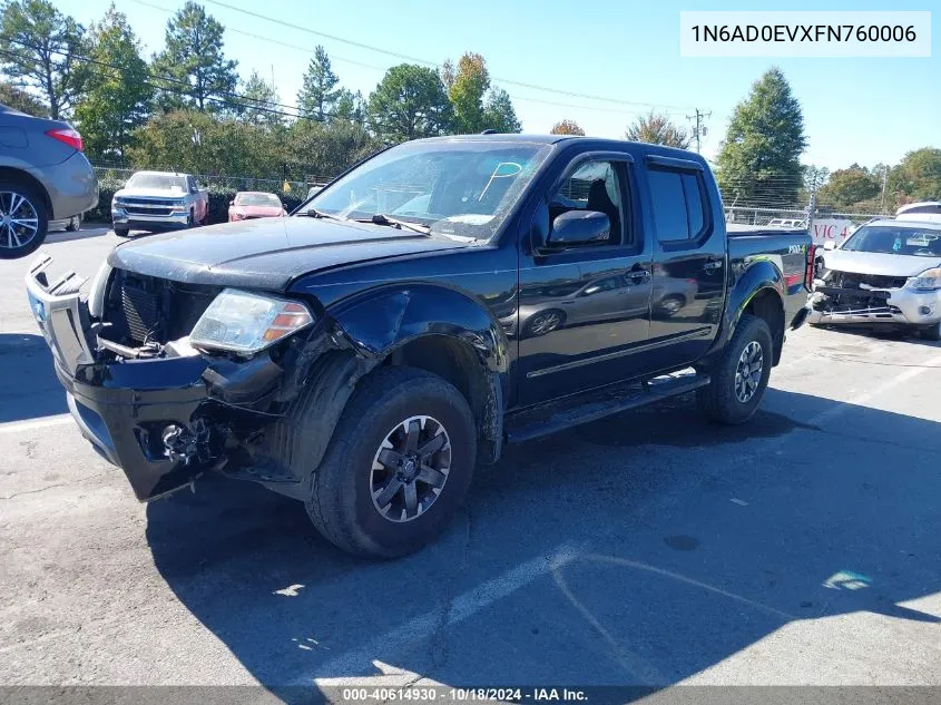 2015 Nissan Frontier Pro-4X VIN: 1N6AD0EVXFN760006 Lot: 40614930