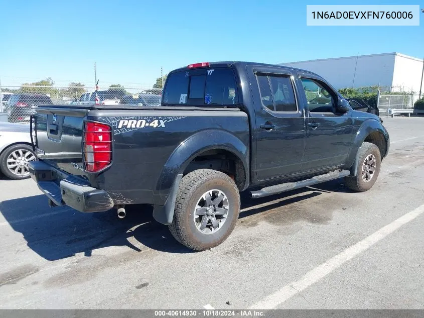 2015 Nissan Frontier Pro-4X VIN: 1N6AD0EVXFN760006 Lot: 40614930