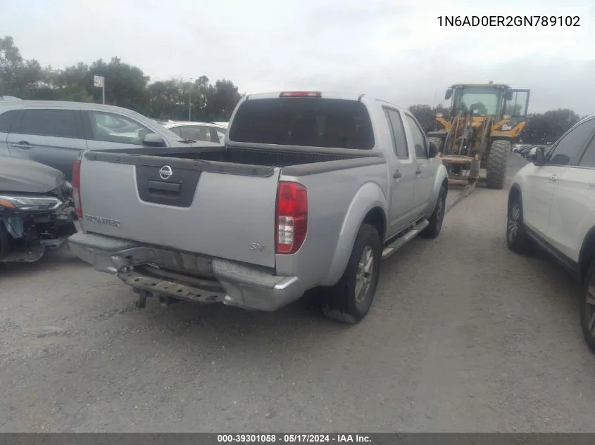 1N6AD0ER2GN789102 2016 Nissan Frontier Sv