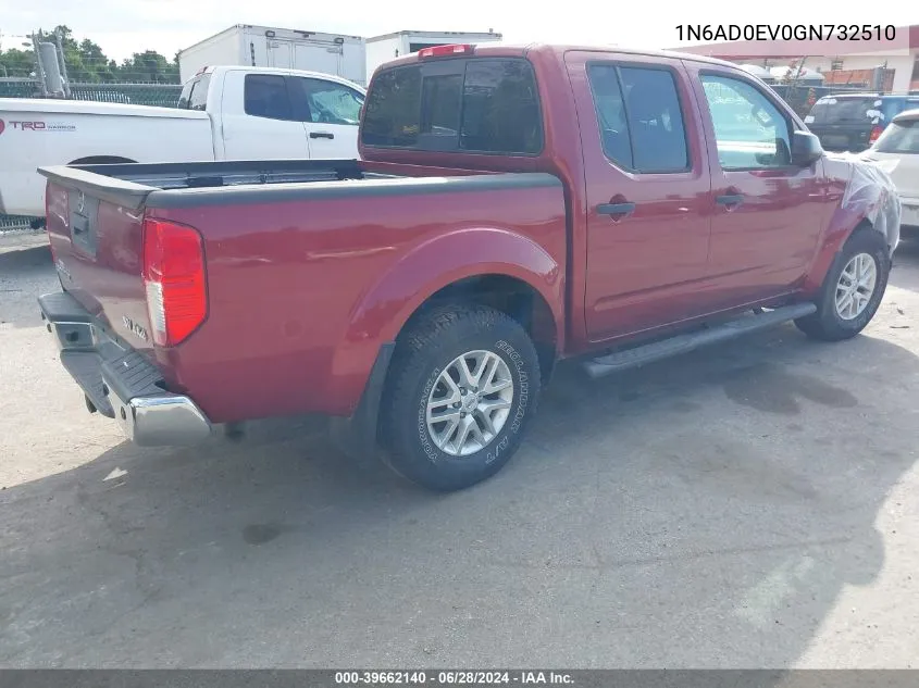 2016 Nissan Frontier Sv VIN: 1N6AD0EV0GN732510 Lot: 39662140