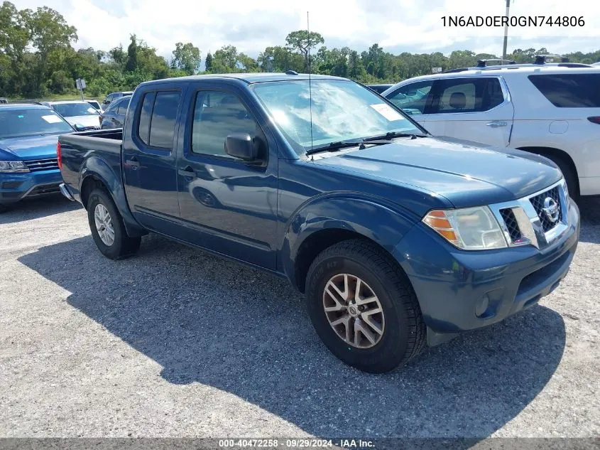 2016 Nissan Frontier S/Sv/Sl/Pro-4X VIN: 1N6AD0ER0GN744806 Lot: 40472258