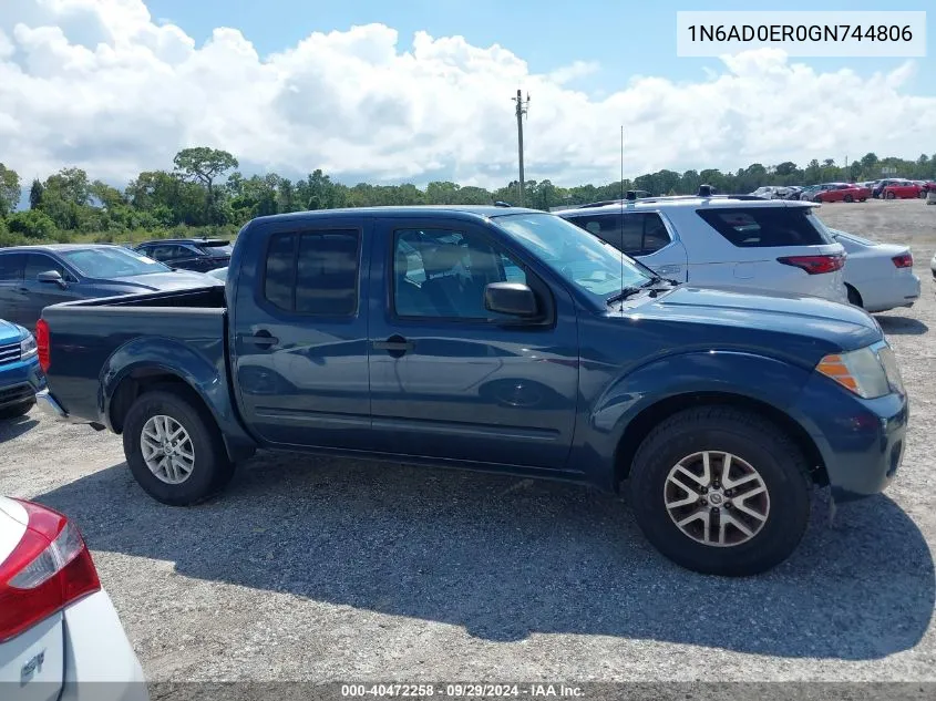 2016 Nissan Frontier S/Sv/Sl/Pro-4X VIN: 1N6AD0ER0GN744806 Lot: 40472258