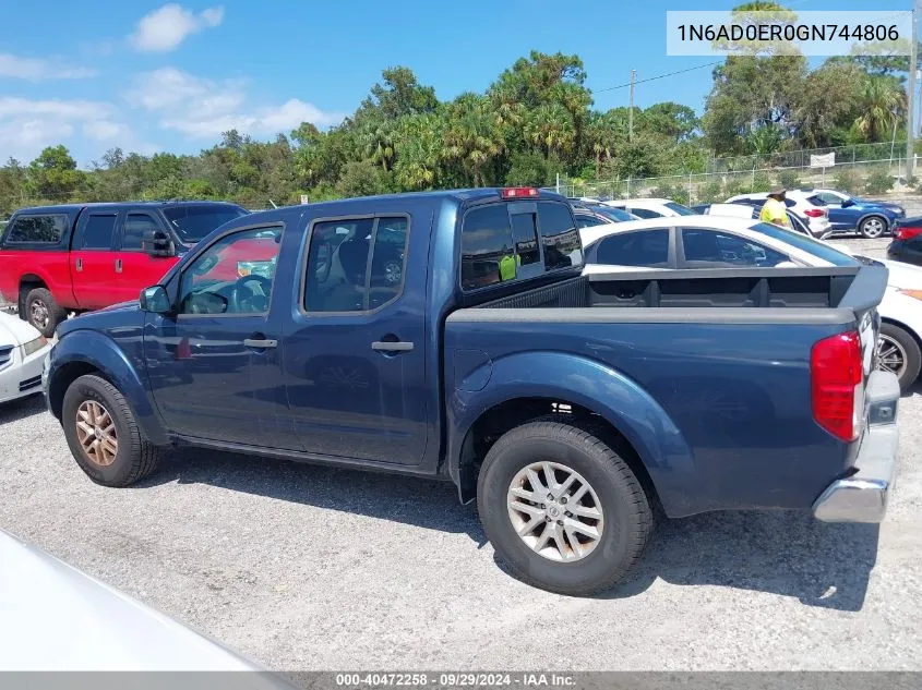 2016 Nissan Frontier S/Sv/Sl/Pro-4X VIN: 1N6AD0ER0GN744806 Lot: 40472258