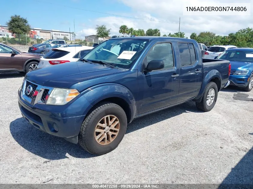 2016 Nissan Frontier S/Sv/Sl/Pro-4X VIN: 1N6AD0ER0GN744806 Lot: 40472258