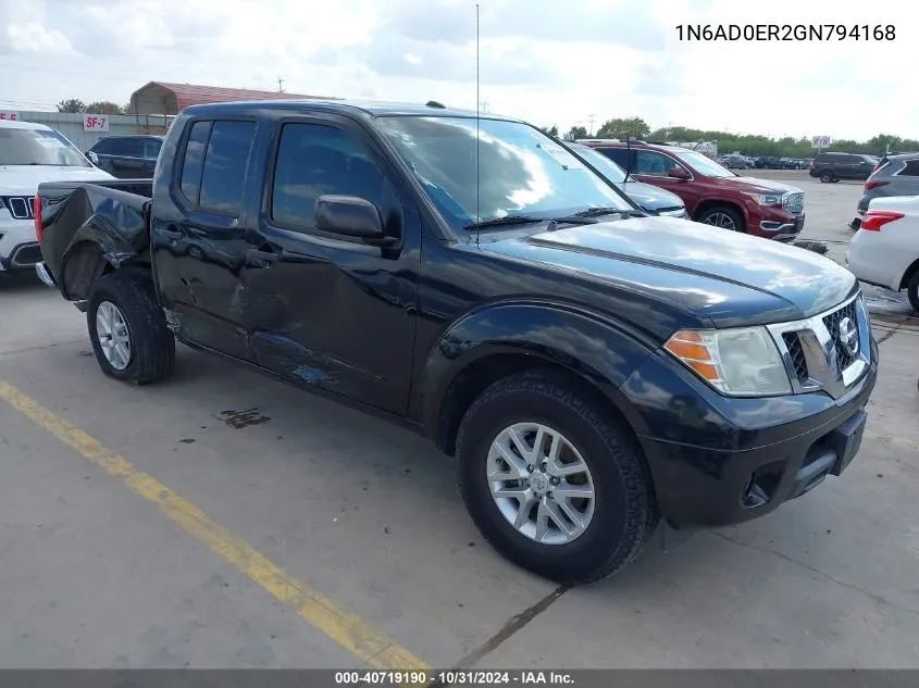 2016 Nissan Frontier Sv VIN: 1N6AD0ER2GN794168 Lot: 40719190