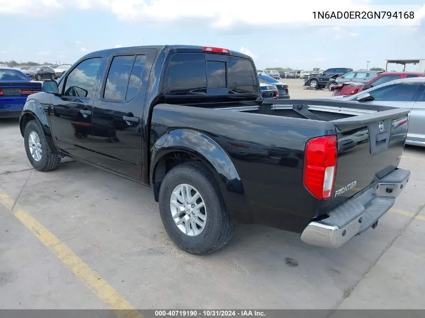 2016 Nissan Frontier Sv VIN: 1N6AD0ER2GN794168 Lot: 40719190