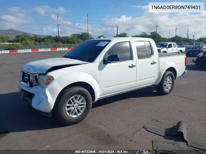 1N6AD0ER8GN749431 2016 Nissan Frontier Sv