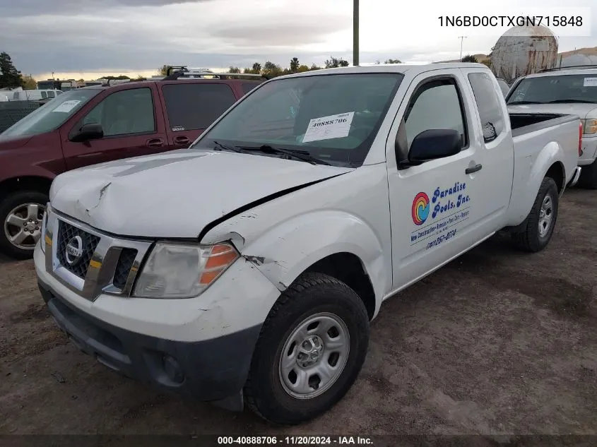 2016 Nissan Frontier S VIN: 1N6BD0CTXGN715848 Lot: 40888706