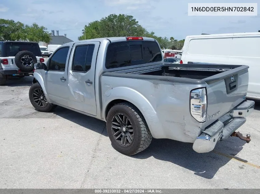 2017 Nissan Frontier Sv VIN: 1N6DD0ER5HN702842 Lot: 39233032