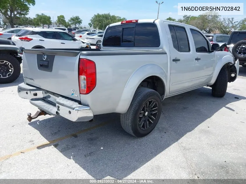 2017 Nissan Frontier Sv VIN: 1N6DD0ER5HN702842 Lot: 39233032