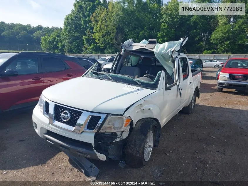 2017 Nissan Frontier Sv VIN: 1N6AD0EVXHN772983 Lot: 39344166