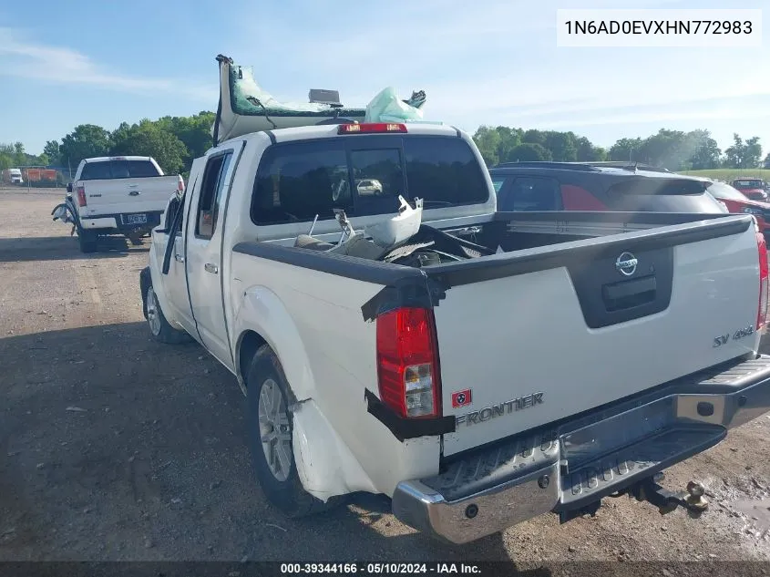 2017 Nissan Frontier Sv VIN: 1N6AD0EVXHN772983 Lot: 39344166