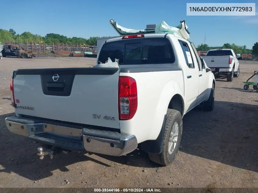 2017 Nissan Frontier Sv VIN: 1N6AD0EVXHN772983 Lot: 39344166