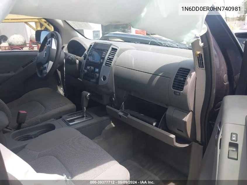 1N6DD0ER0HN740981 2017 Nissan Frontier Sv