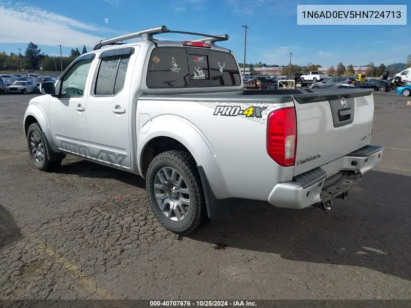 2017 Nissan Frontier Pro-4X VIN: 1N6AD0EV5HN724713 Lot: 40707676