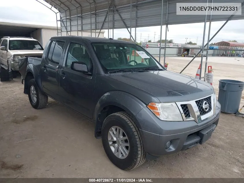 2017 Nissan Frontier Sv VIN: 1N6DD0EV7HN722331 Lot: 40728672