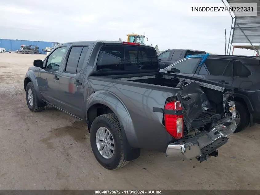 2017 Nissan Frontier Sv VIN: 1N6DD0EV7HN722331 Lot: 40728672