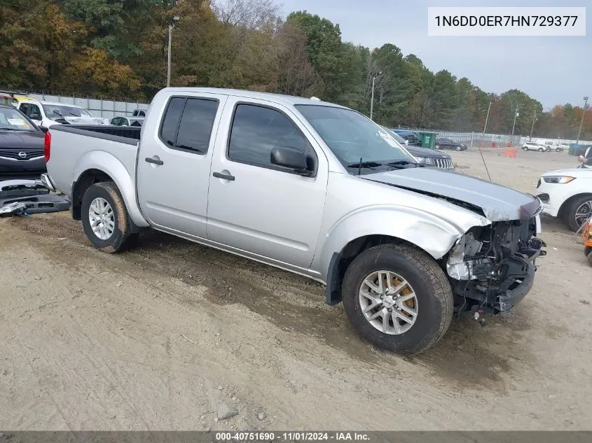 2017 Nissan Frontier Sv VIN: 1N6DD0ER7HN729377 Lot: 40751690