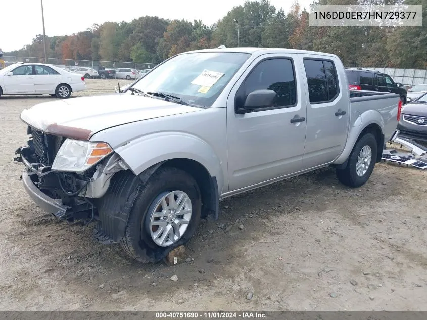 2017 Nissan Frontier Sv VIN: 1N6DD0ER7HN729377 Lot: 40751690