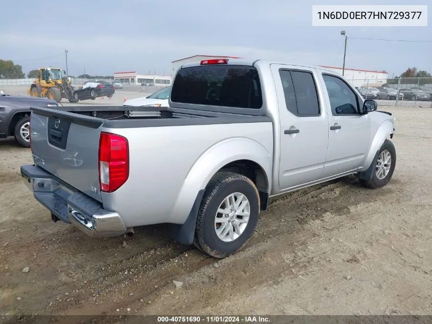 2017 Nissan Frontier Sv VIN: 1N6DD0ER7HN729377 Lot: 40751690