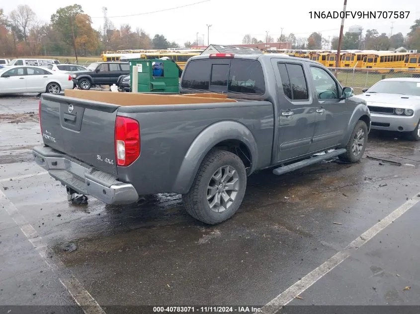 2017 Nissan Frontier Sl VIN: 1N6AD0FV9HN707587 Lot: 40783071