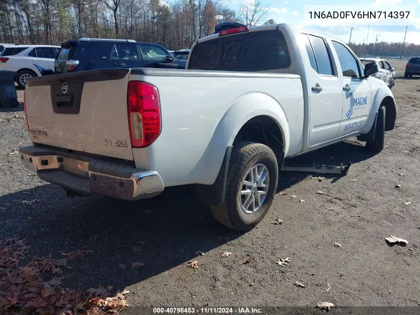 2017 Nissan Frontier Sv/Sl VIN: 1N6AD0FV6HN714397 Lot: 40798453