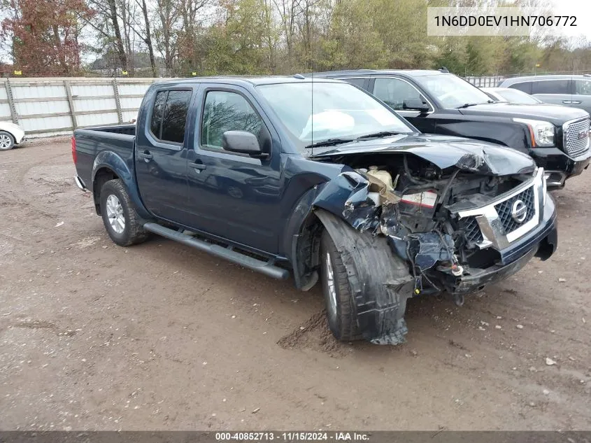 2017 Nissan Frontier Sv VIN: 1N6DD0EV1HN706772 Lot: 40852713