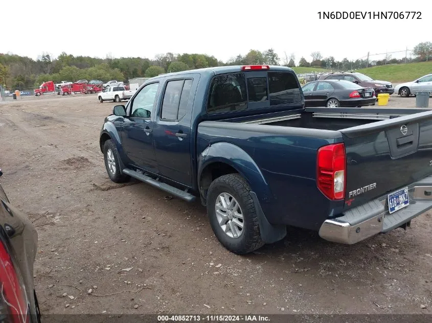 2017 Nissan Frontier Sv VIN: 1N6DD0EV1HN706772 Lot: 40852713