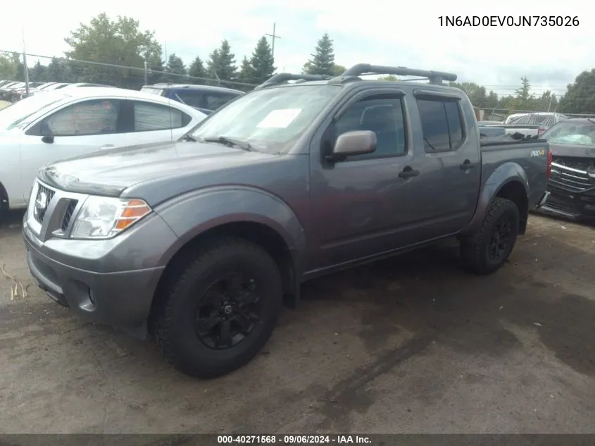 2018 Nissan Frontier Pro-4X/S/Sl/Sv VIN: 1N6AD0EV0JN735026 Lot: 40271568