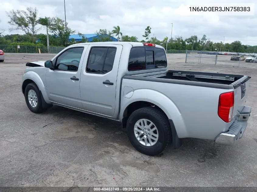 2018 Nissan Frontier Sv VIN: 1N6AD0ER3JN758383 Lot: 40453749