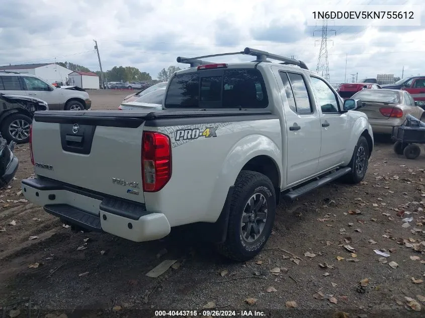 2019 Nissan Frontier Pro-4X VIN: 1N6DD0EV5KN755612 Lot: 40443715