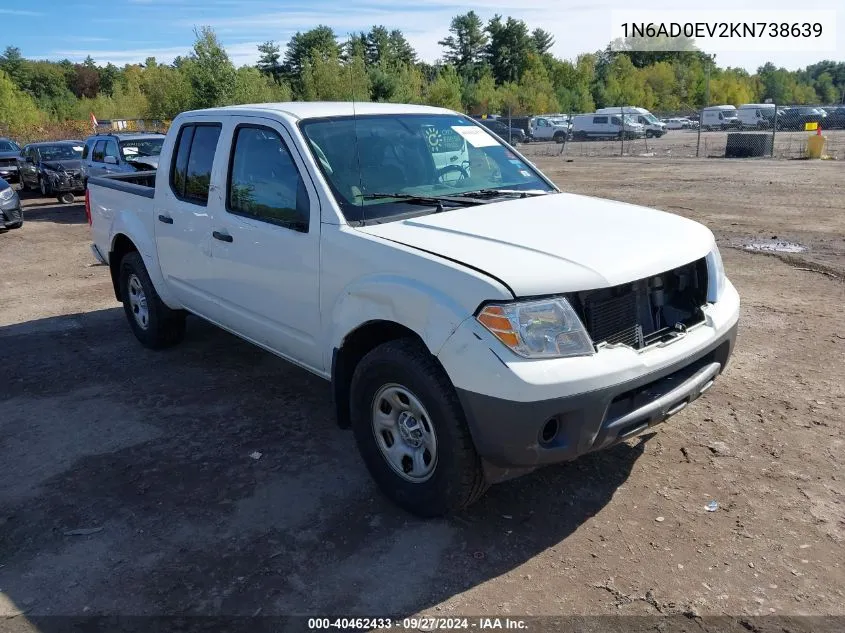 2019 Nissan Frontier S VIN: 1N6AD0EV2KN738639 Lot: 40462433