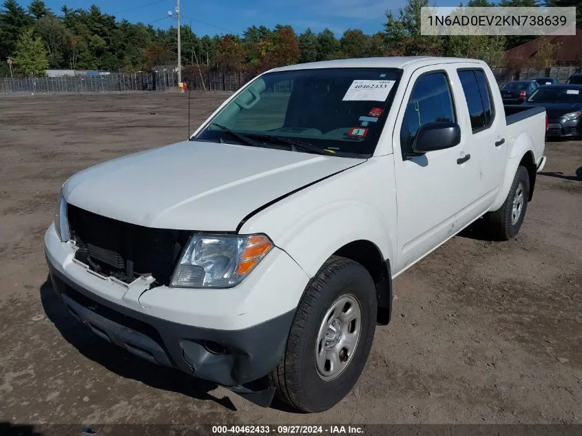 2019 Nissan Frontier S VIN: 1N6AD0EV2KN738639 Lot: 40462433