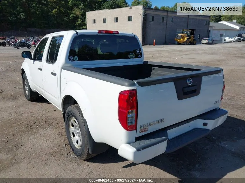 2019 Nissan Frontier S VIN: 1N6AD0EV2KN738639 Lot: 40462433