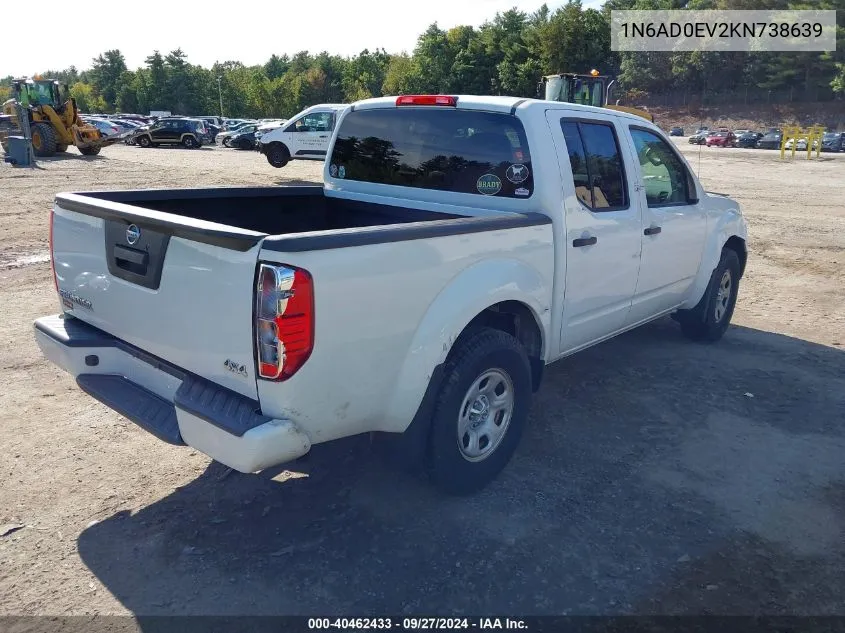 2019 Nissan Frontier S VIN: 1N6AD0EV2KN738639 Lot: 40462433