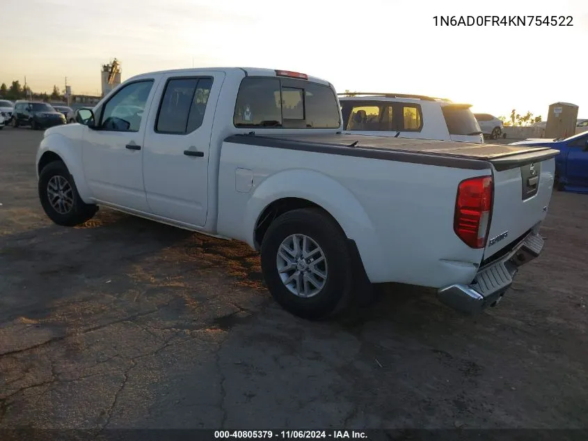 2019 Nissan Frontier Sv VIN: 1N6AD0FR4KN754522 Lot: 40805379