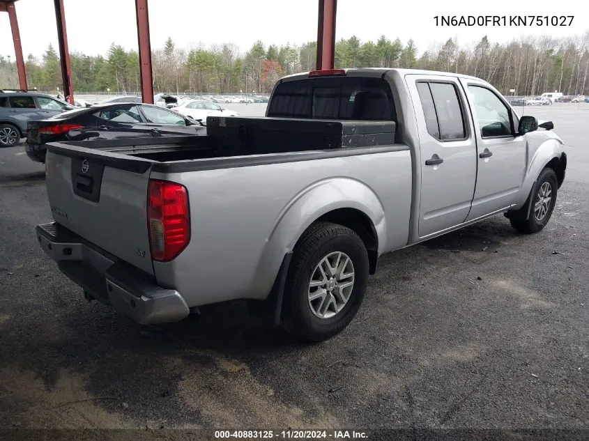 2019 Nissan Frontier Sv VIN: 1N6AD0FR1KN751027 Lot: 40883125