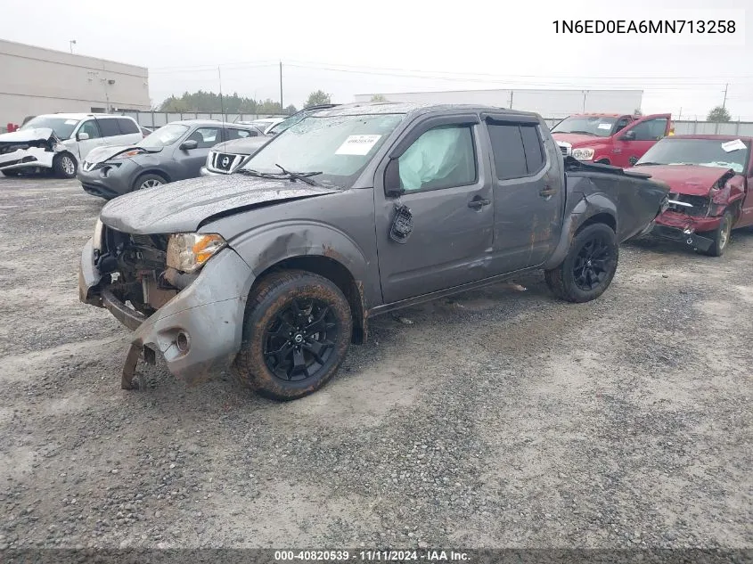 2021 Nissan Frontier Sv 4X2 VIN: 1N6ED0EA6MN713258 Lot: 40820539