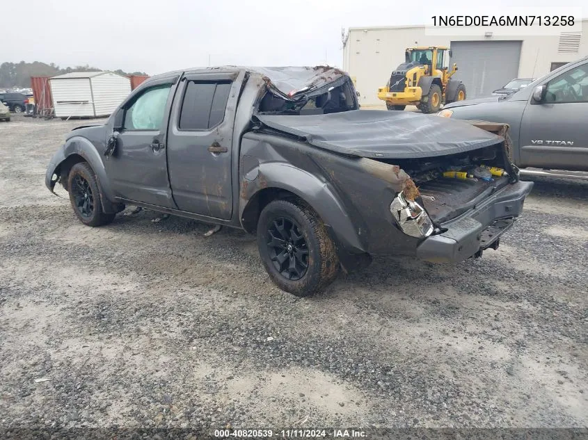 2021 Nissan Frontier Sv 4X2 VIN: 1N6ED0EA6MN713258 Lot: 40820539