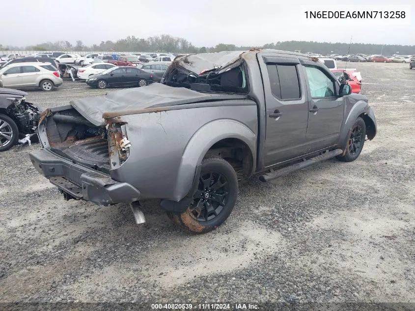 2021 Nissan Frontier Sv 4X2 VIN: 1N6ED0EA6MN713258 Lot: 40820539