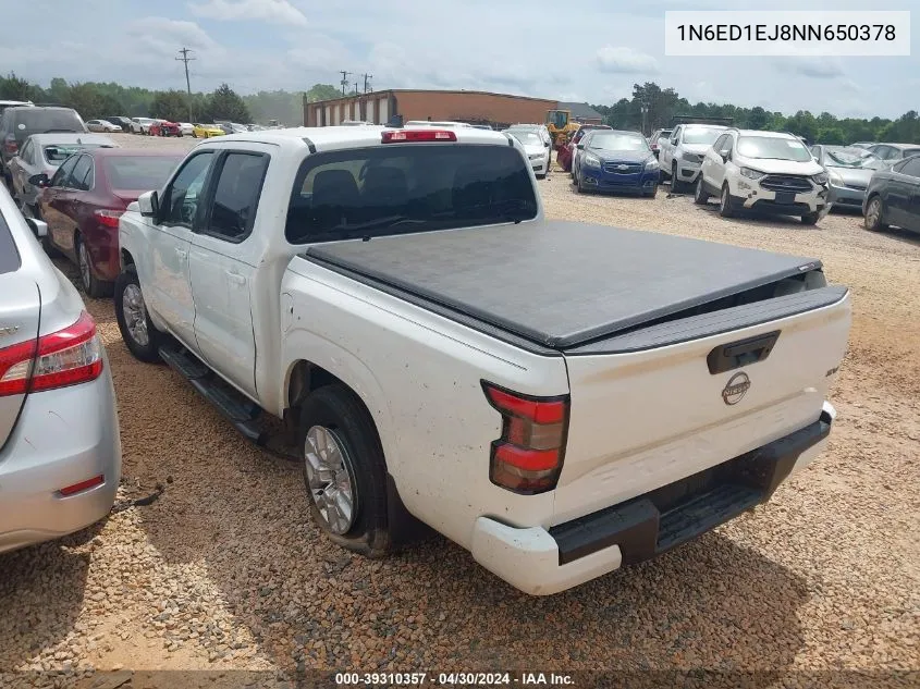 2022 Nissan Frontier Sv 4X2 VIN: 1N6ED1EJ8NN650378 Lot: 39310357