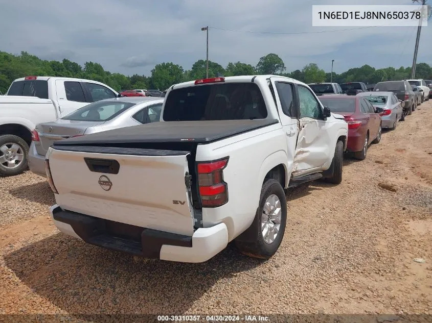 2022 Nissan Frontier Sv 4X2 VIN: 1N6ED1EJ8NN650378 Lot: 39310357