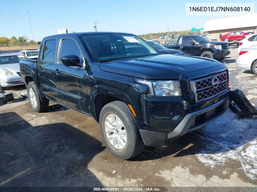 2022 Nissan Frontier Sv 4X2 VIN: 1N6ED1EJ7NN608140 Lot: 40639891