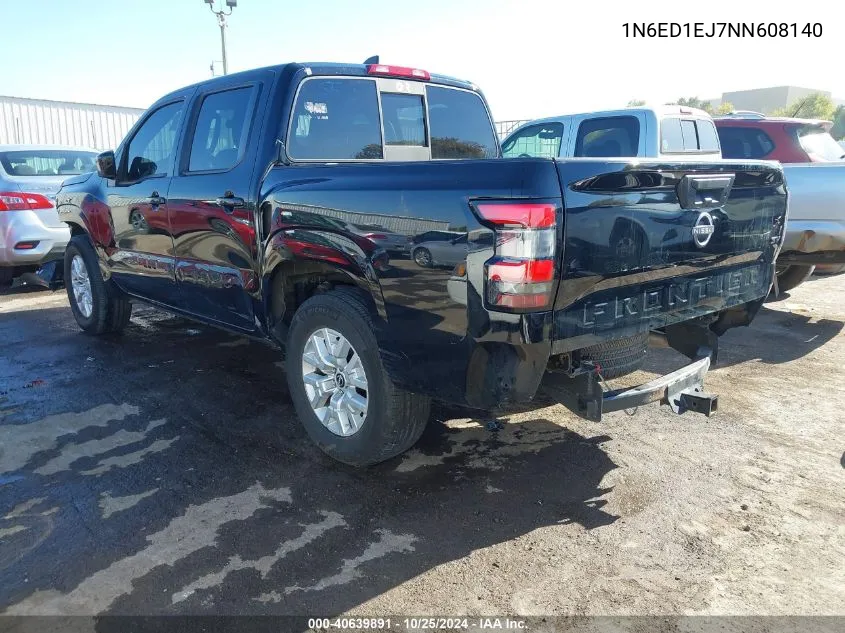 2022 Nissan Frontier Sv 4X2 VIN: 1N6ED1EJ7NN608140 Lot: 40639891