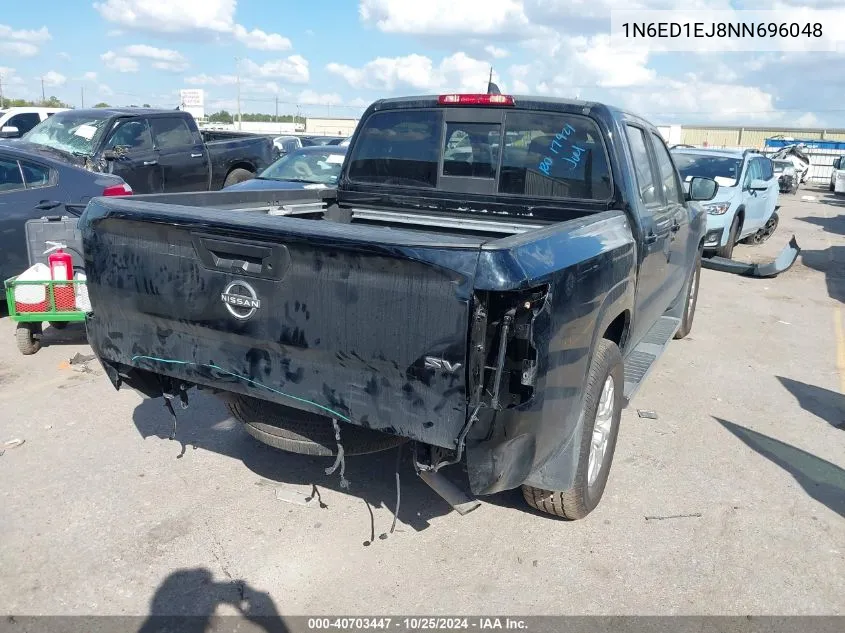 2022 Nissan Frontier Sv 4X2 VIN: 1N6ED1EJ8NN696048 Lot: 40703447