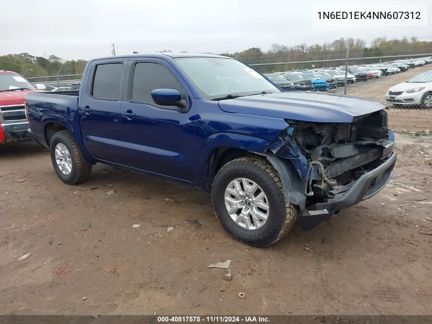 2022 Nissan Frontier S/Sv/Pro-4X VIN: 1N6ED1EK4NN607312 Lot: 40817575