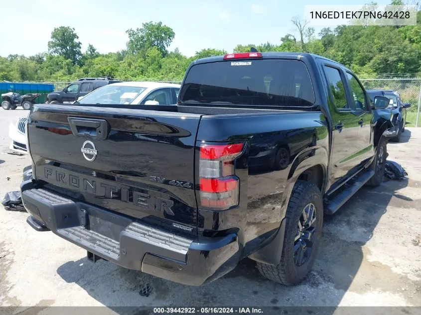 2023 Nissan Frontier Sv 4X4 VIN: 1N6ED1EK7PN642428 Lot: 39442922