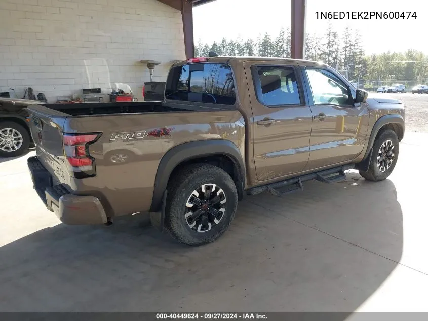 2023 Nissan Frontier Pro-4X 4X4 VIN: 1N6ED1EK2PN600474 Lot: 40449624